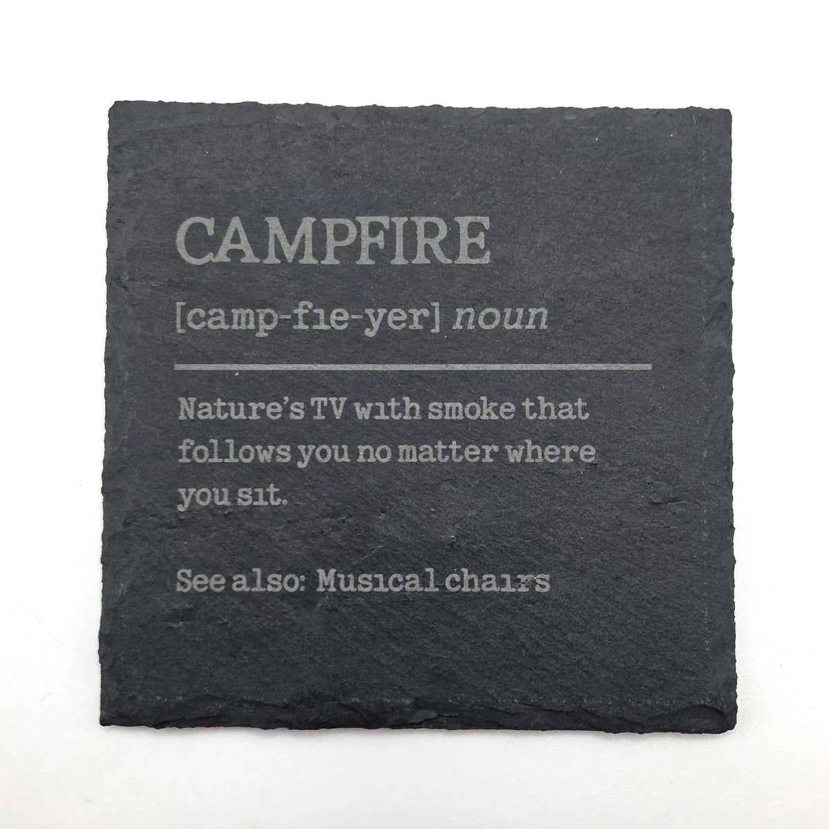 Camping Definitions Slate Coasters