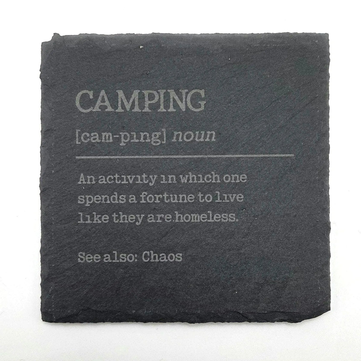 Camping Definitions Slate Coasters