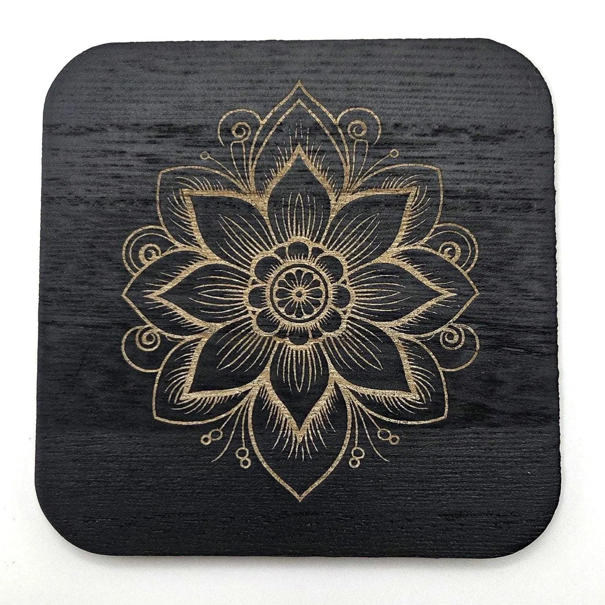 Engraved Mandala Coaster Set
