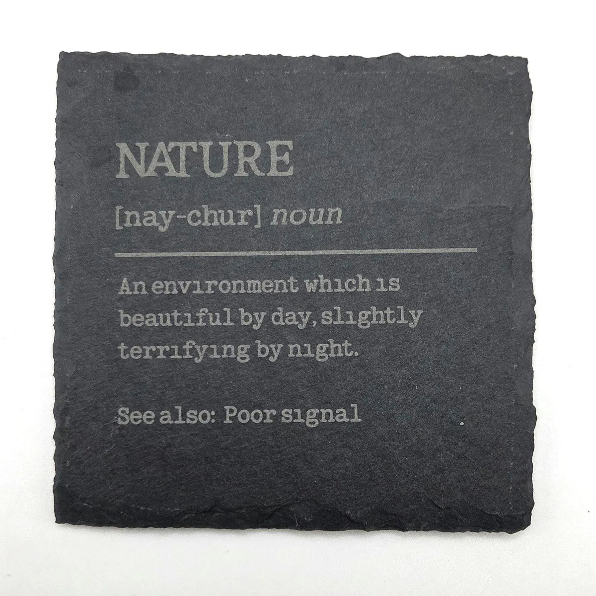 Camping Definitions Slate Coasters
