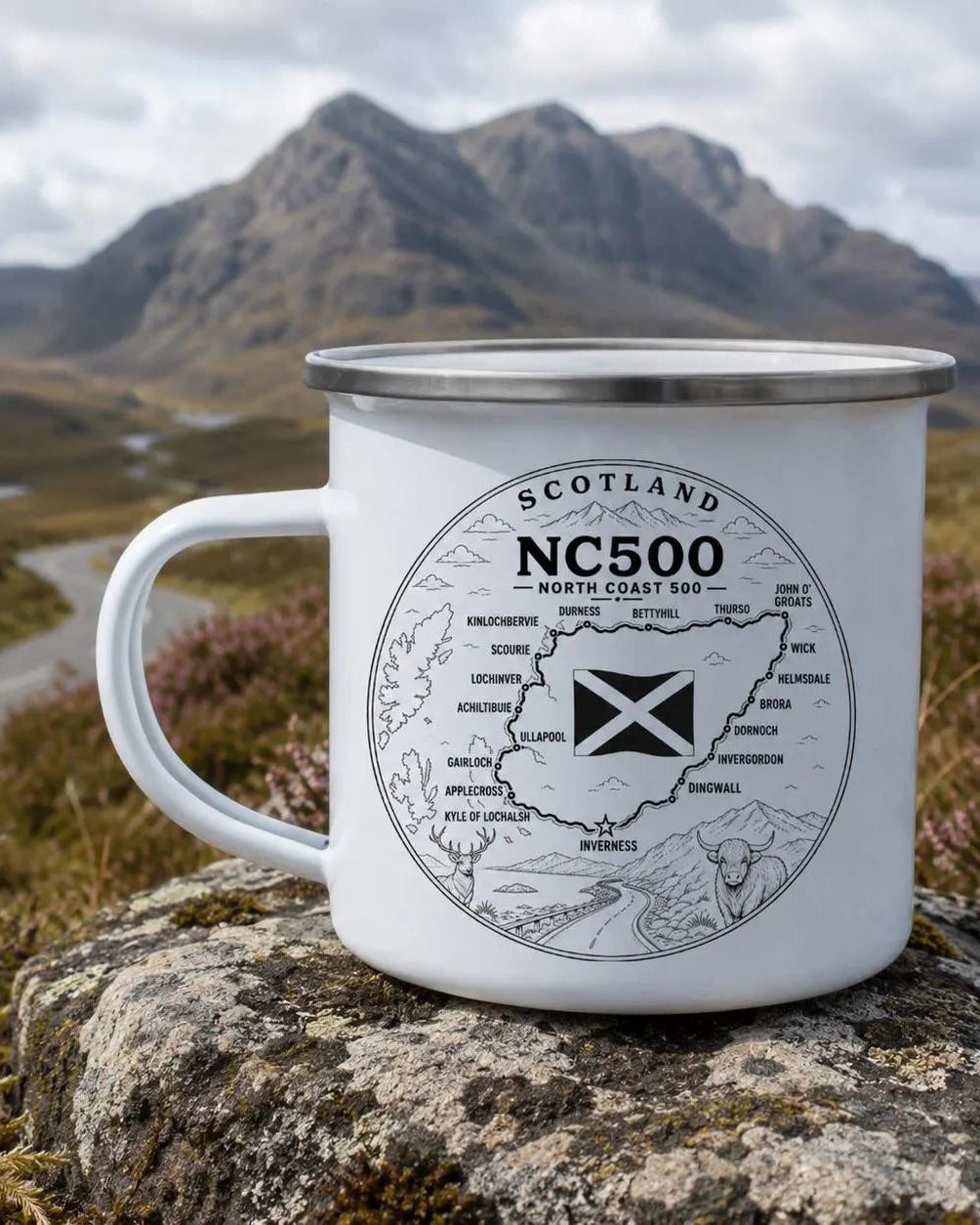 NC500 Scotland Enamel Mug
