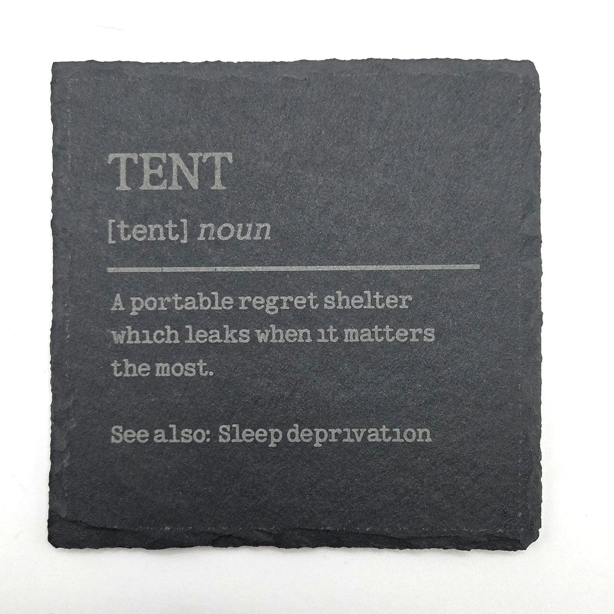 Camping Definitions Slate Coasters