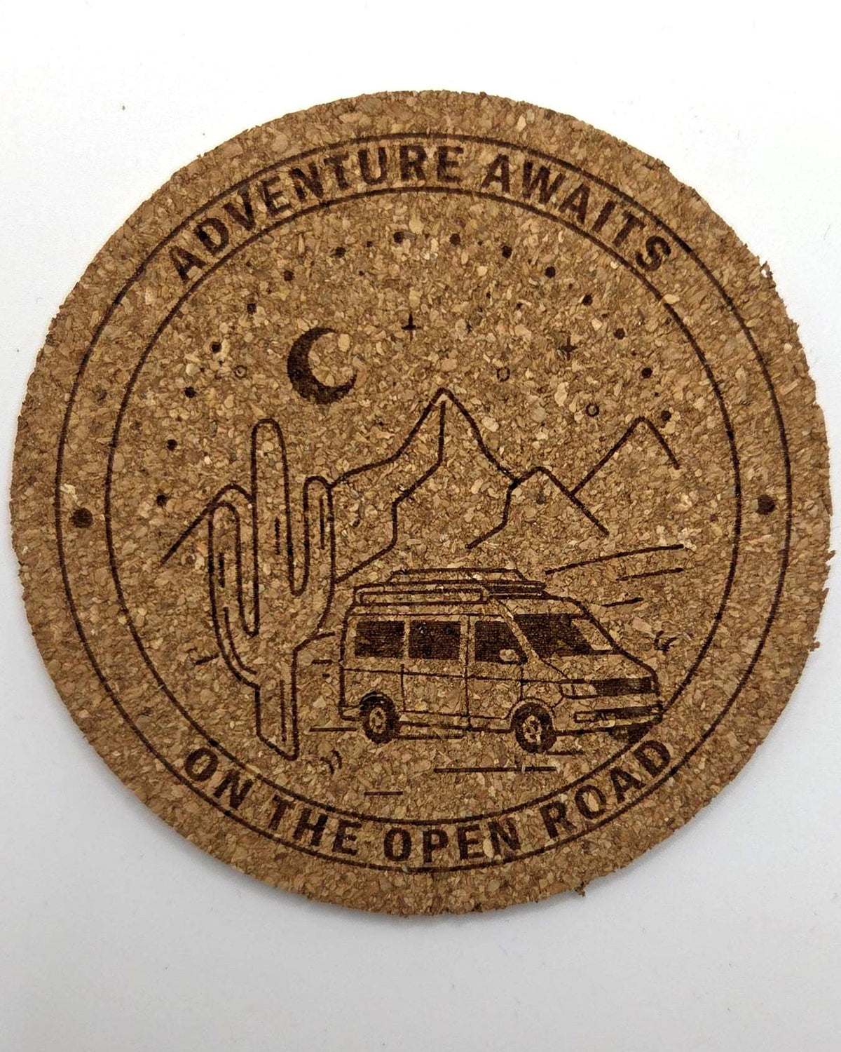 Adventure Awaits Cork Coaster Set