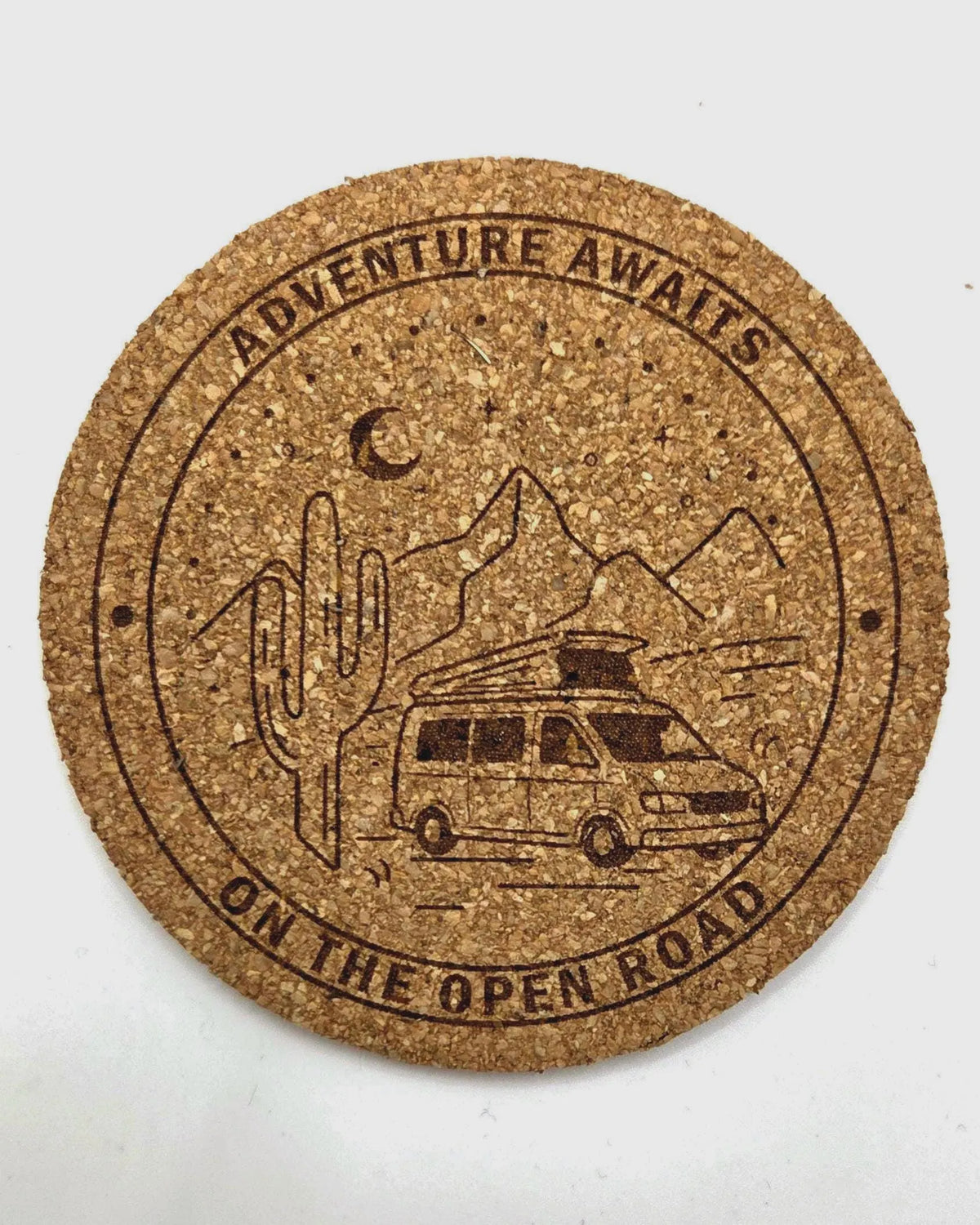 Adventure Awaits Cork Coaster Set