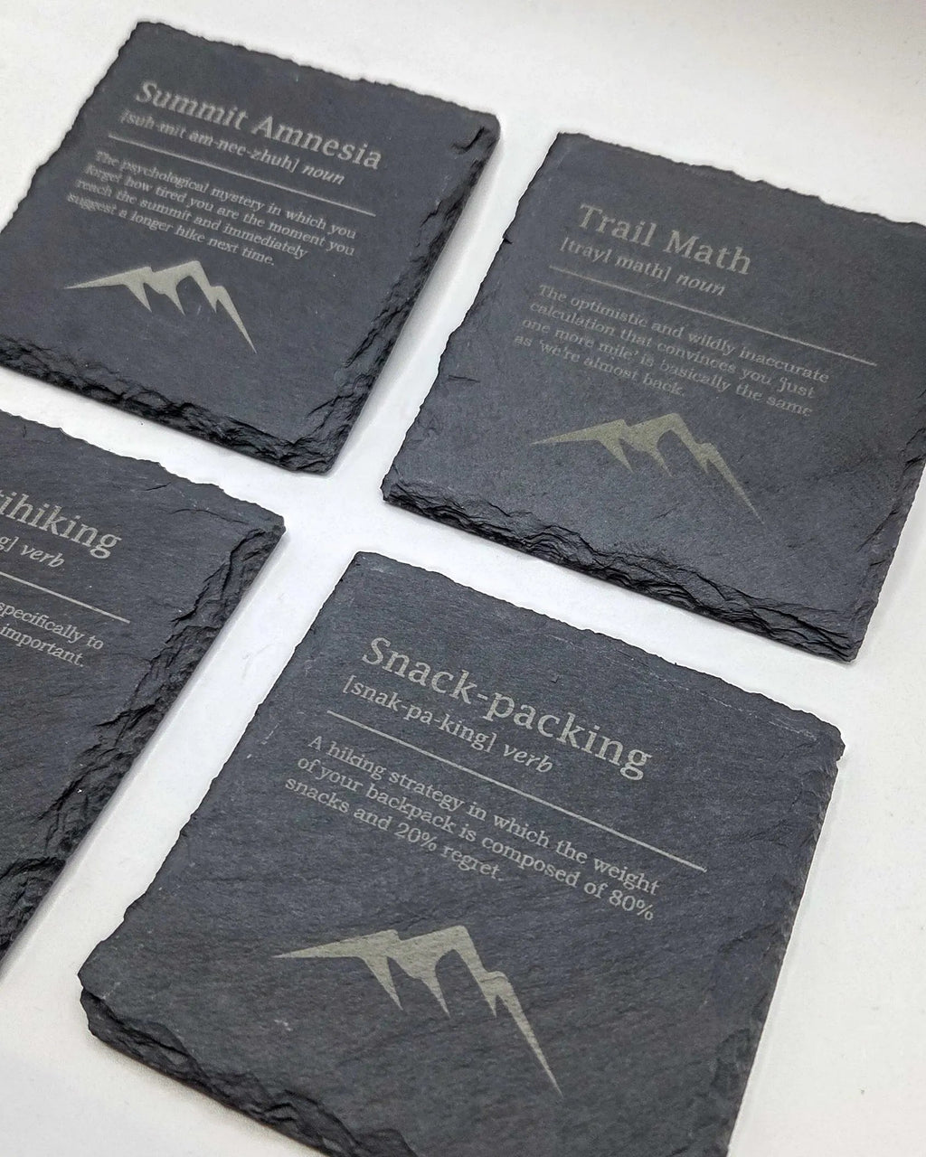 Funny Hiking Definitions Slate Coasters