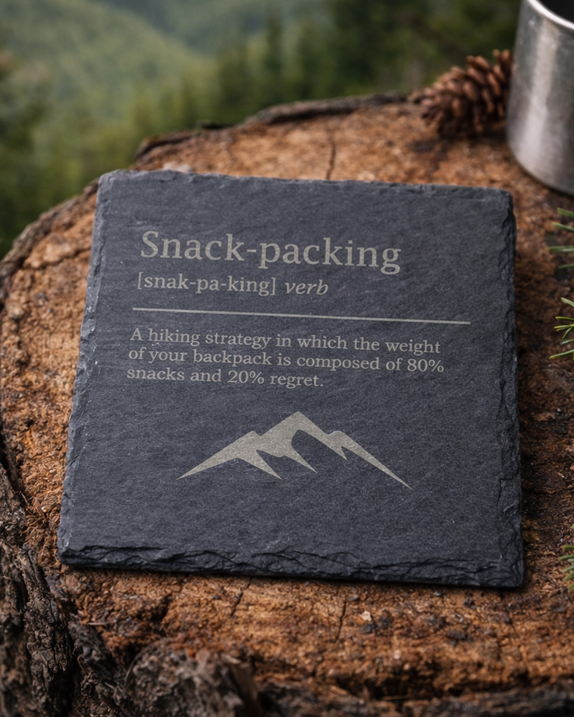 Funny Hiking Definitions Slate Coasters