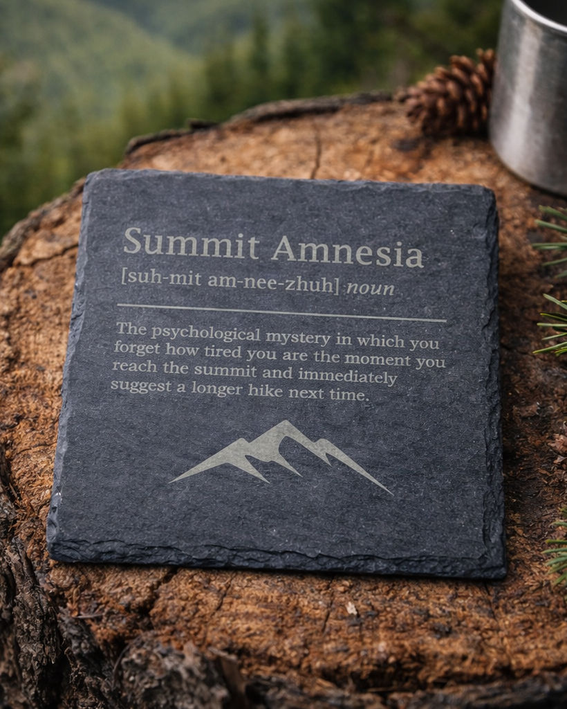 Funny Hiking Definitions Slate Coasters