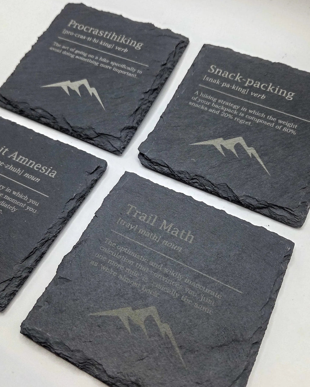 Funny Hiking Definitions Slate Coasters