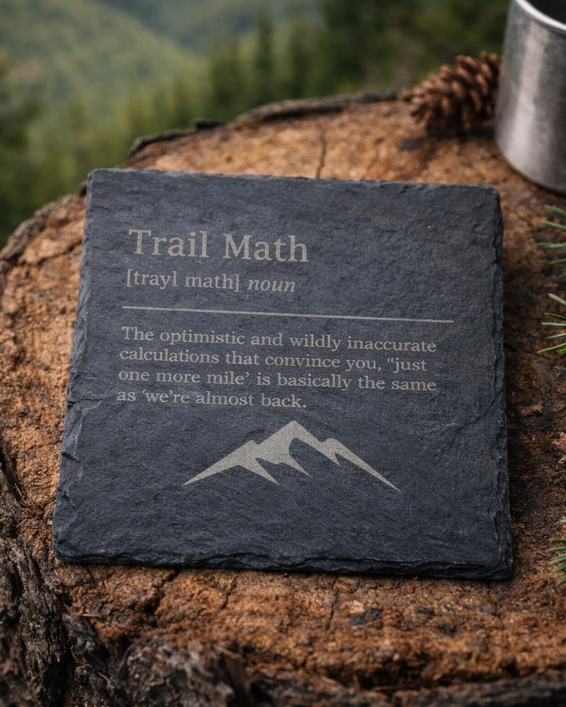 Funny Hiking Definitions Slate Coasters